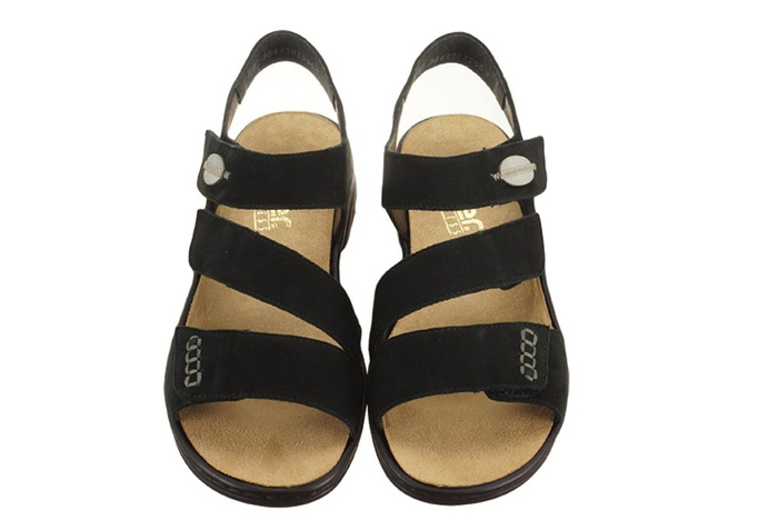 RIEKER 64573-00 black, sandały damskie