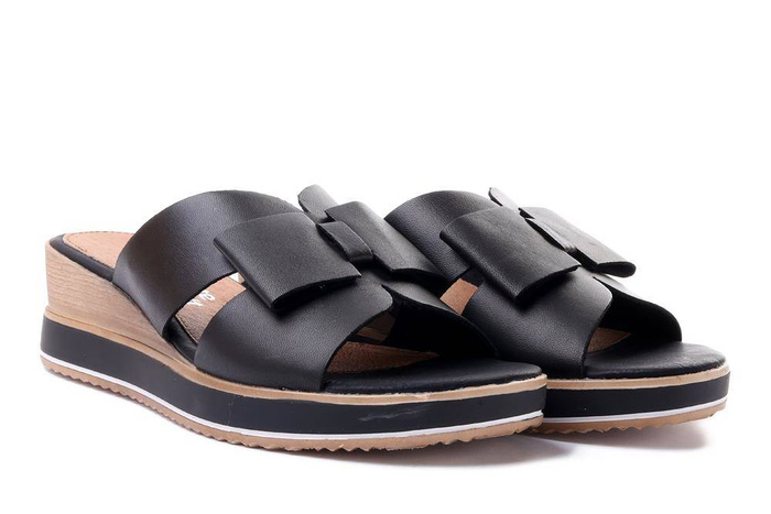 RIEKER REMONTE D6456-00 black, klapki damskie