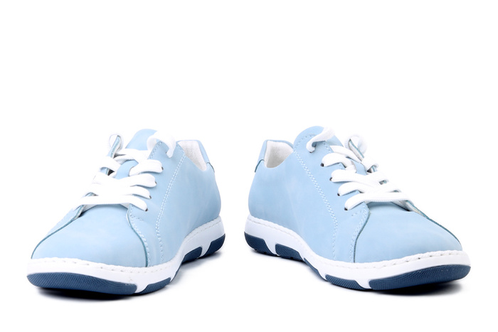 RIEKER 42424-10 blue, półbuty damskie