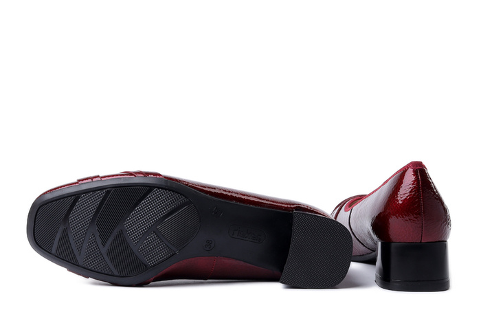RIEKER 45068-35 red, czółenka damskie