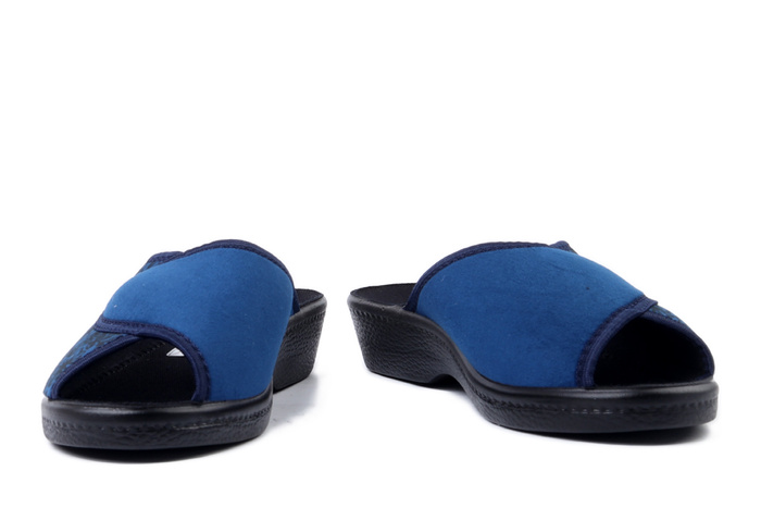 ADANEX 29654 308/1VVD granatowy, kapcie damskie