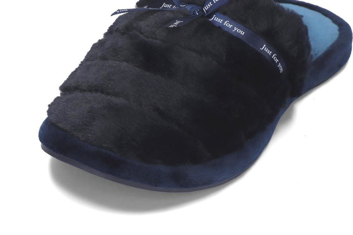METEOR 260 WSTĄŻKA granatowy, kapcie damskie