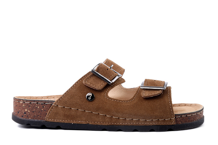 SOLO 171 beż oliwka, klapki damskie