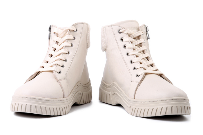 MANITU 990690-81 offwhite, trzewiki damskie