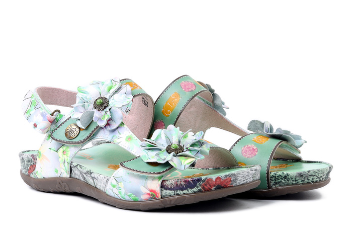 LAURA VITA 0007955 Liloo 06 menthe, sandały damskie