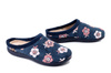 MANITU 320224-05 blau, kapcie damskie