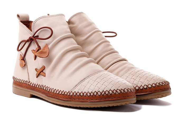 MANITU 990053-81 offwhite, botki damskie