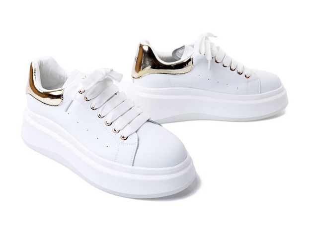 GOE NN2N4031 white/gold, półbuty damskie