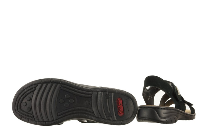 RIEKER 64573-00 black, sandały damskie