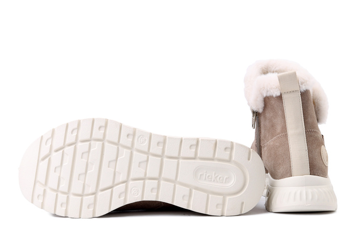 RIEKER TEX M6050-64 beige, botki damskie
