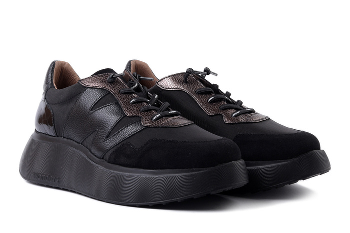 WONDERS A-3631 Trend I negro, półbuty damskie