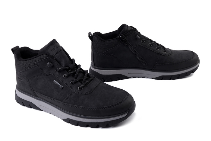 RIEKER TEX B9300-00 black, półbuty męskie