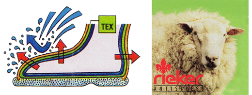 RIEKER TEX Y3433-60 beige, trzewiki damskie