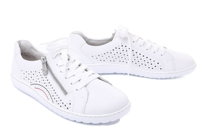 RIEKER 52824-80 white, półbuty damskie