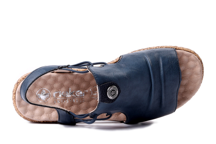 RIEKER V2272-14 blue, sandały damskie