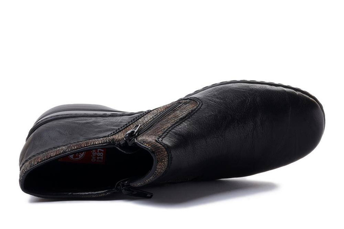 RIEKER L4382-00 black, botki damskie