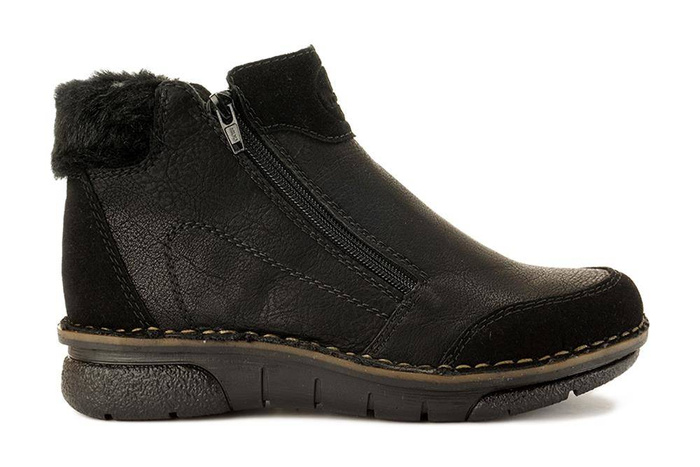 RIEKER 73352-00 black, botki damskie