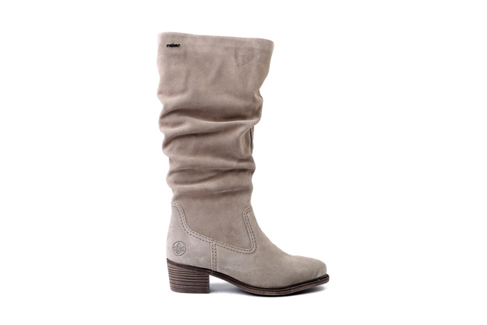 RIEKER 73159-60 beige, kozaki damskie
