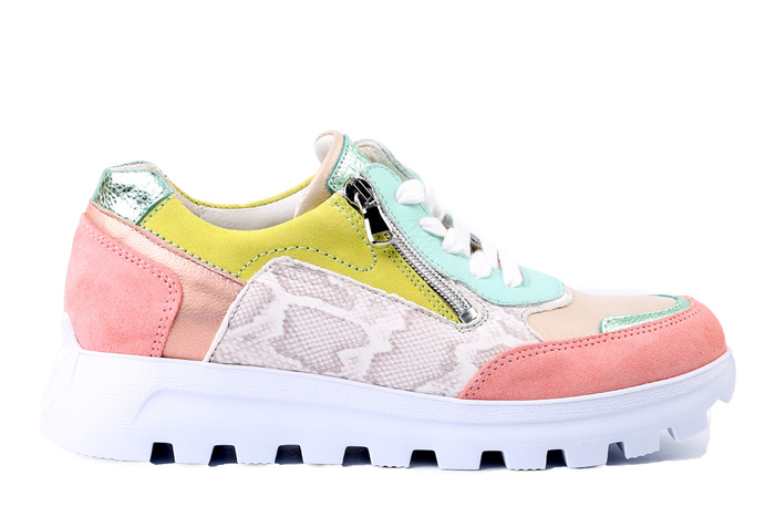 WALDLAUFER 993004909328 melon grun lightgold, półbuty damskie