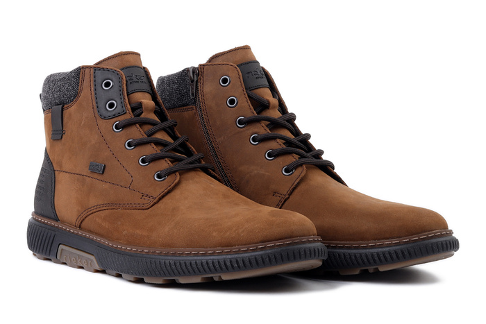 RIEKER TEX B3343-26 brown, trzewiki męskie