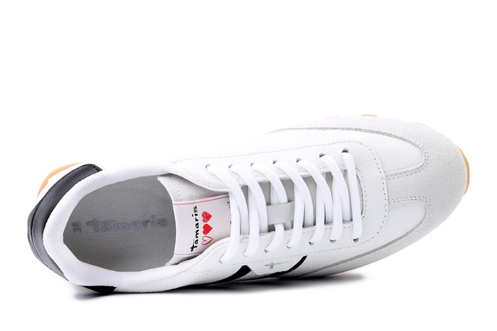 TAMARIS 1-23614-46 125 white/black, półbuty damskie