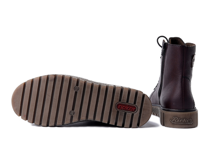 RIEKER Y3421-35 red, trzewiki damskie