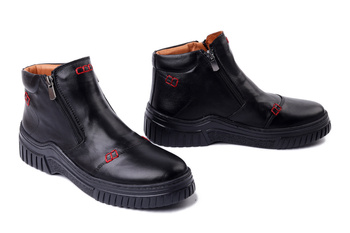 MANITU 990689-01 schwarz, botki damskie