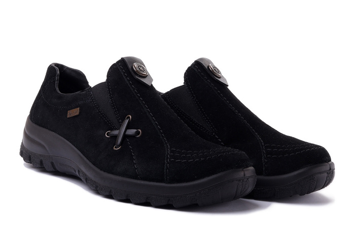 RIEKER L7171-00 black, półbuty/mokasyny damskie
