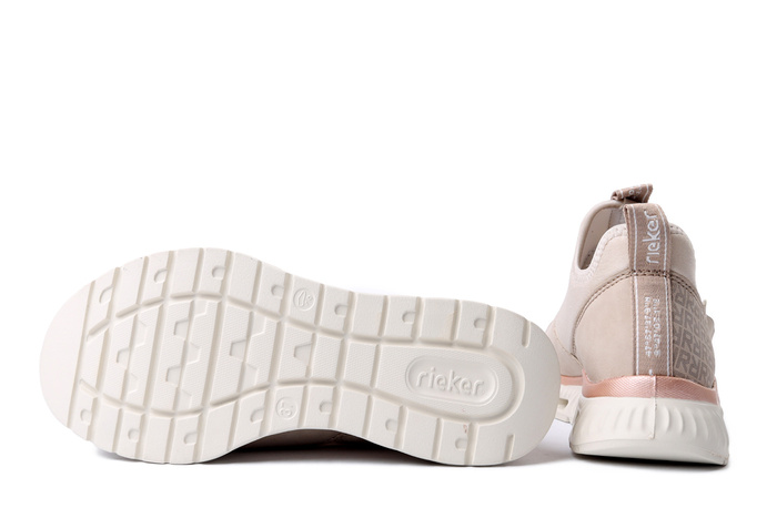 RIEKER M6053-62 beige, półbuty damskie