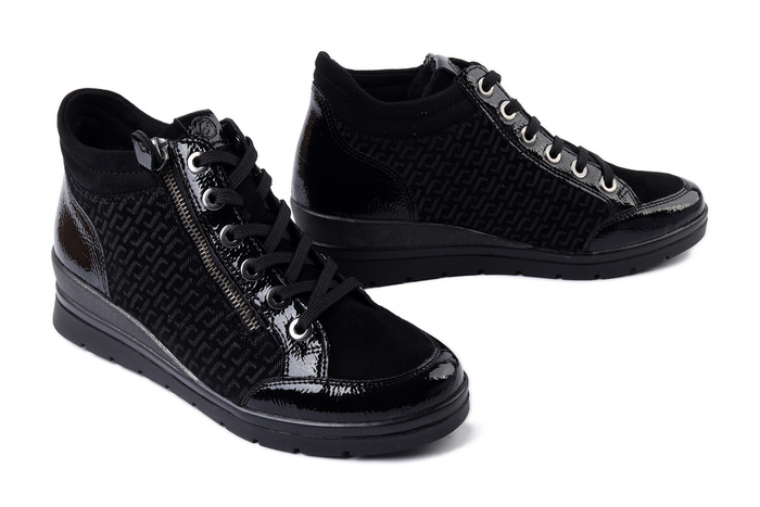 RIEKER REMONTE R0773-05 black combiantion, trzewiki damskie