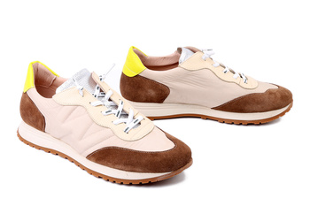 WONDERS A-4802 conac/taupe, półbuty damskie