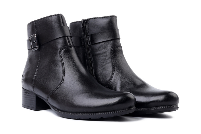 RIEKER 78664-00 black, botki damskie