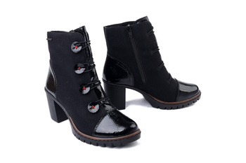 RIEKER Y2576-00 black, botki damskie
