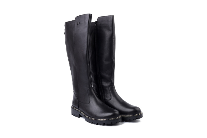 RIEKER REMONTE D0B72-01 black, kozaki damskie