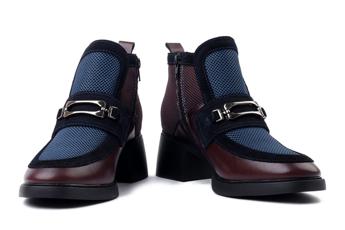 MACIEJKA A6747-23/00-8 bordo, botki damskie