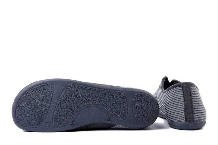 MANITU 240006-91 hellgrau, kapcie męskie