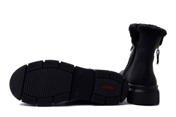 RIEKER X3461-00 black, botki damskie