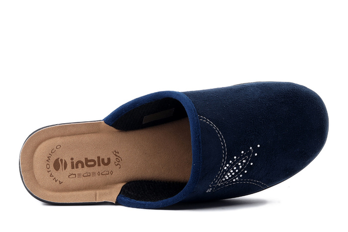INBLU CF-48 004 granatowy, kapcie damskie
