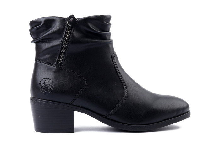 RIEKER 73981-00 black, botki damskie
