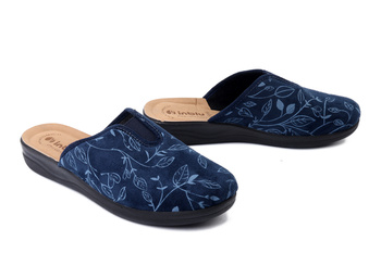 INBLU CF-49 004 granatowy, kapcie damskie