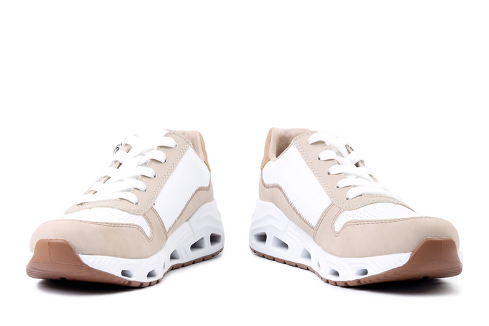 RIEKER N5204-80 white combination, półbuty damskie