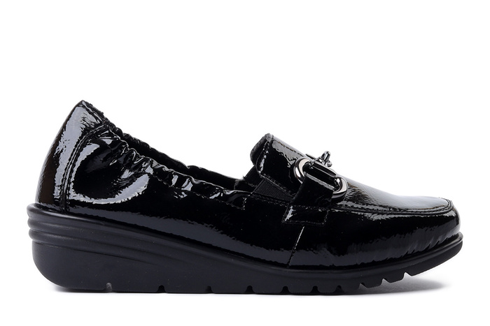 RIEKER L5352-00 black, półbuty damskie