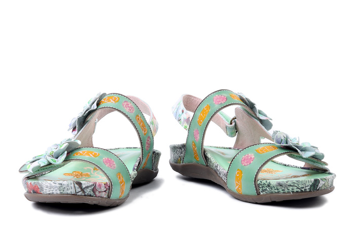 LAURA VITA 0007955 Liloo 06 menthe, sandały damskie