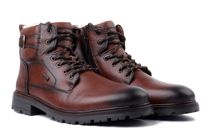 RIEKER TEX 32029-24 brown, trzewiki męskie
