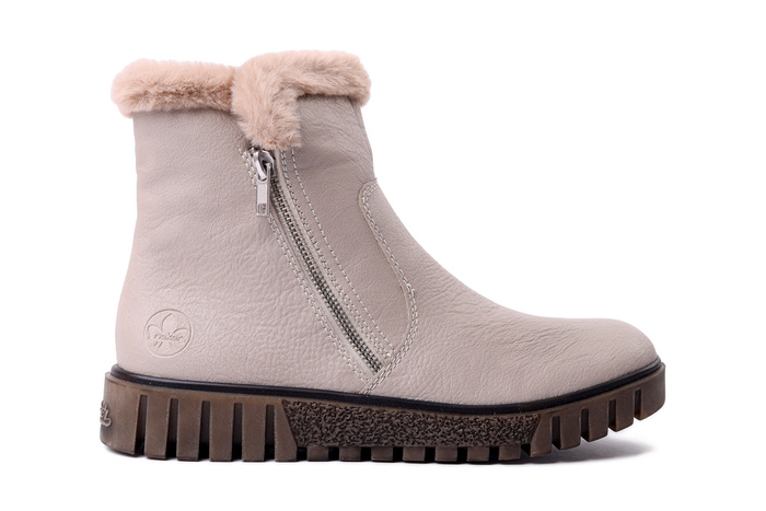 RIEKER Y3481-60 beige, botki damskie