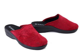 INBLU LV-18 016 bordowy, kapcie damskie