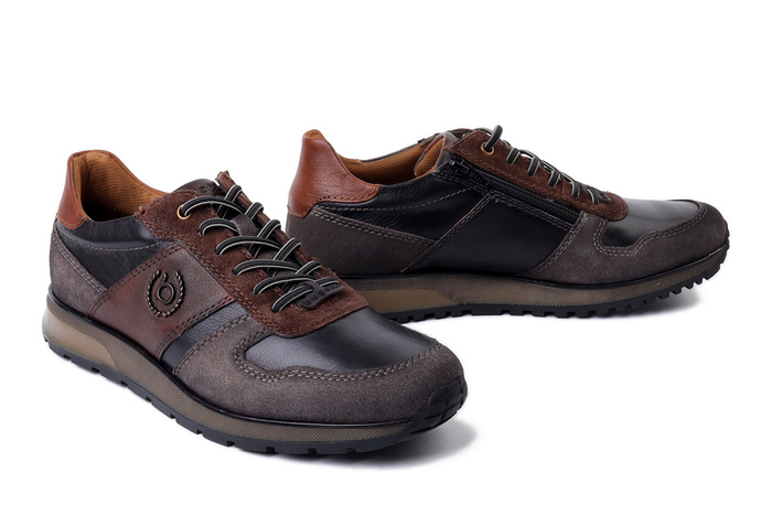 BUGATTI 331-APA04-1441 1511 grey/dark grey, półbuty męskie