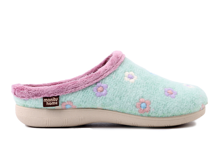 MANITU 320078-71 pastelgrun, kapcie damskie