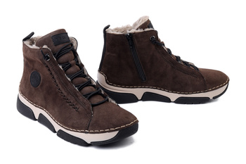 RIEKER 45912-25 brown, trzewiki damskie