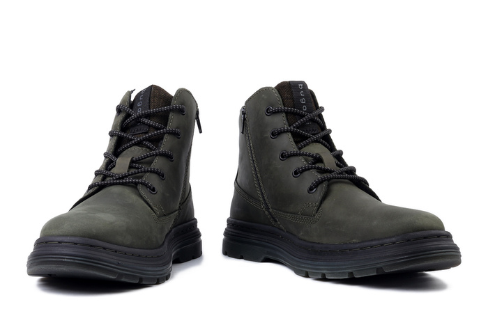 BUGATTI 321-AUC30-1200 7100 dark green, trzewiki męskie